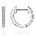 CAOSHI Simple Stylish Mini Circle Hoop Earrings for Women Dazzling CZ Versatile Design Female Stud Mens Ladies Earrings