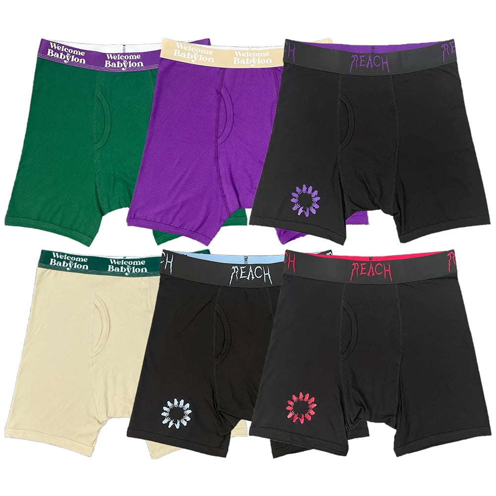 Supply Chain Custom Mens Compression Underwear Spandex / Cotton Boxer Shorts Jacquard Elastic Boxers for Men