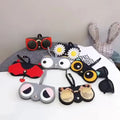 Portable Leather Sunglasses and Myopia Glasses Case Ins Cartoon Cute Design Storage Bag for Men and Women