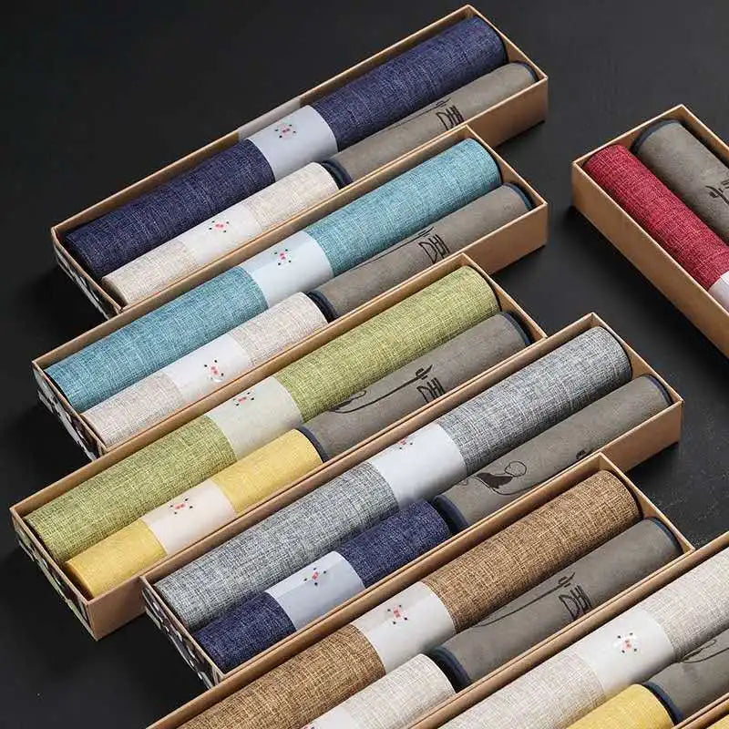 Tea Mat Tea Cloth Japanese Zen Water-repellent Cotton and Linen Fabric Tea Table Mat Table Runner Chinese Suit Accessories