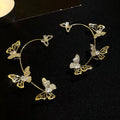 Climb Wrap No Piercing Clip Earrings Shiny Fairy Hollow Butterfly Cuff EF002