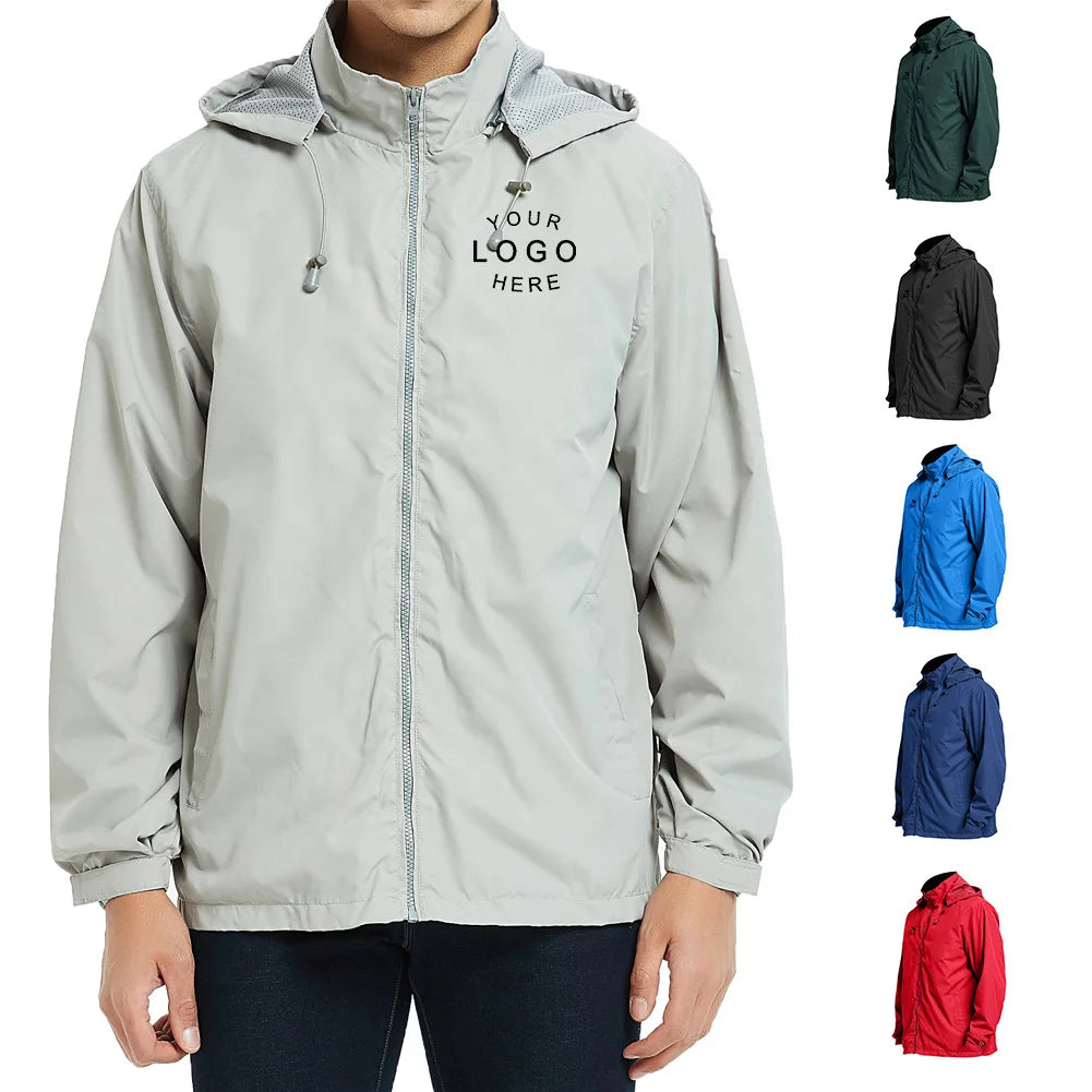 Autumn 2025 New Arrival Men's Jacket Slim Slim Windbreak Thin Hooded Custom Bomber Jacket