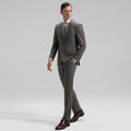 Latest Light Coffee Customized (Blazer+Pants) Men's Suit 2 Pieces Large Size Casual Tuxedos Man Suit Wedding Suit Sets for Men