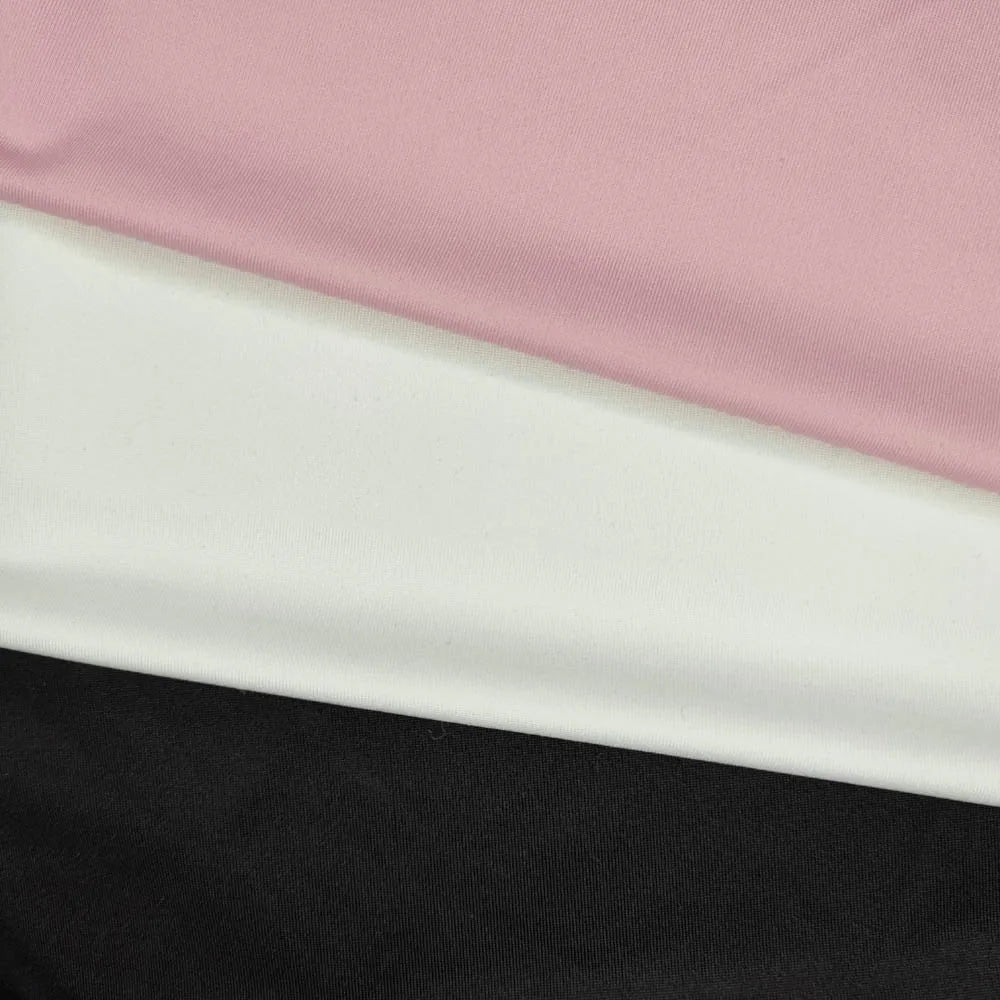 Luxury Solid Knit Jersey Fabric Stretch Black Lightweight 84.5% Polyester 15.5% Spandex Eco-Friendly for Girls Outdoor Use