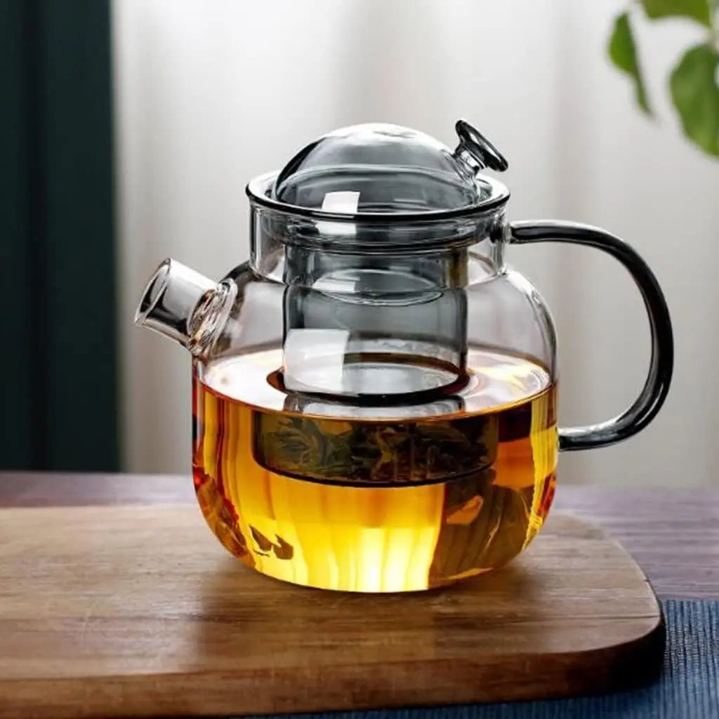Handmade Eco-friendly Transparent Minimalist Factory Price Customization Heat-resistant Borosilicate Direct Heating Glass Teapot