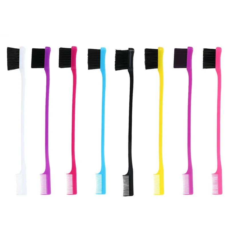 17.5cm Double Head Eyebrow Brush Eyelash Dual-use Hair Brush Beauty Tool Long Rod Convenient and Multi-function Comb