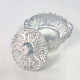 High Quality Disposable Recyclable Heavy Duty Aluminum Foil Pulp Moulded Pot Lid 1900ml 255*93mm Food Grade Certified Takeaway