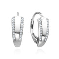 POLIVA Tiny Minimalist 925 Sterling Silver Rhodium 18K Gold Plated Drop 3A Cubic Zirconia French Earrings for Dress up