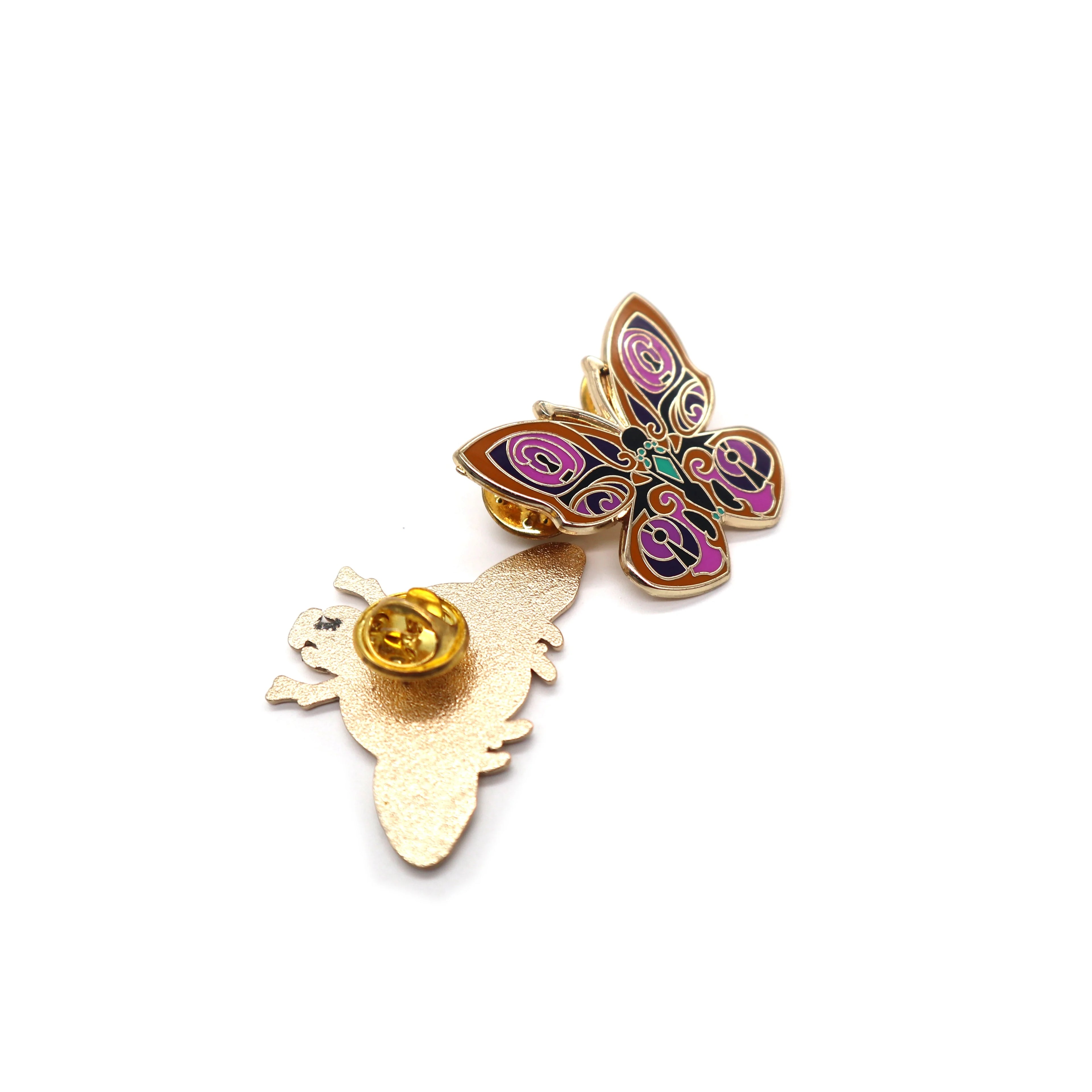 New Product Ideas 2026 Pin Button for Woman Custom butterfly Lapel Pins Corporate Gift Set Mothers Day Gifts Pins