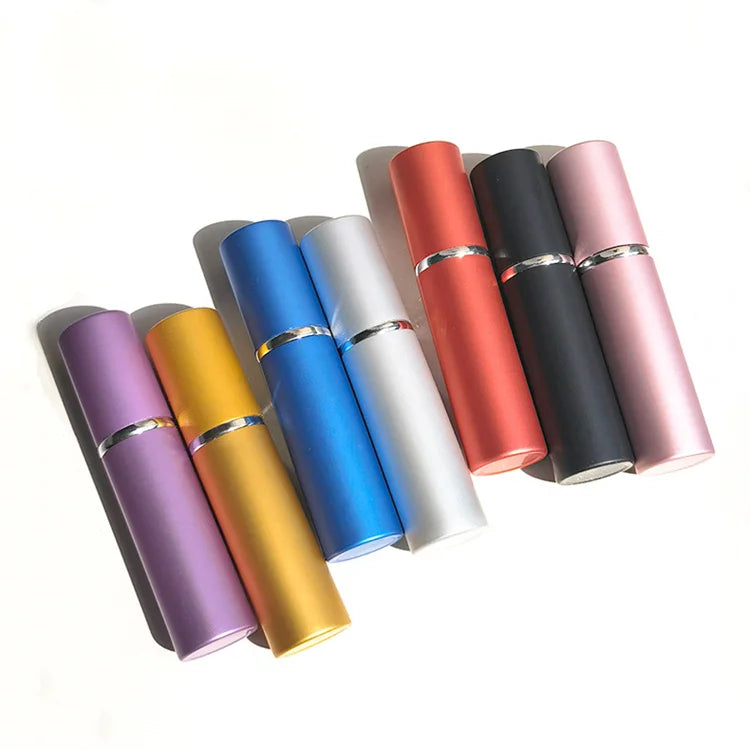 Manufacturing Bottle Perfume Spray Container 5ml Gold Silver Empty Glass Bottle Supplier Aluminum Cosmetic Packaging