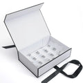 Custom Brand Influencer PR Box Unique Cosmetic PR Makeup Box Luxury Ribbon Magnetic Rigid Folding Gift Box for Perfume Packaging