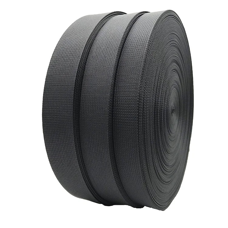 Stock Plain Flat 20mm 25mm 32mm 38mm 50mm Black Nylon Webbing Strap for Shoulder Bags