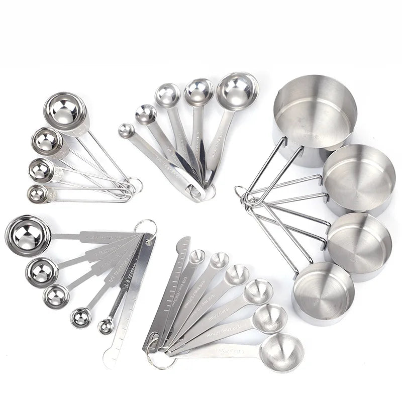 Kitchen Baking Tools Measuring Coffee Spoon Clip Scoop Set 18/10 Stainless Steel 30ml 15ml Home Kitchen Measure Cups