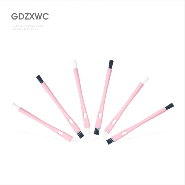 Double-headed PP Handle Lightweight 7g Ergonomic Kitchen Cleaning Brush with PBT Bristles Multifunctional Pink Color