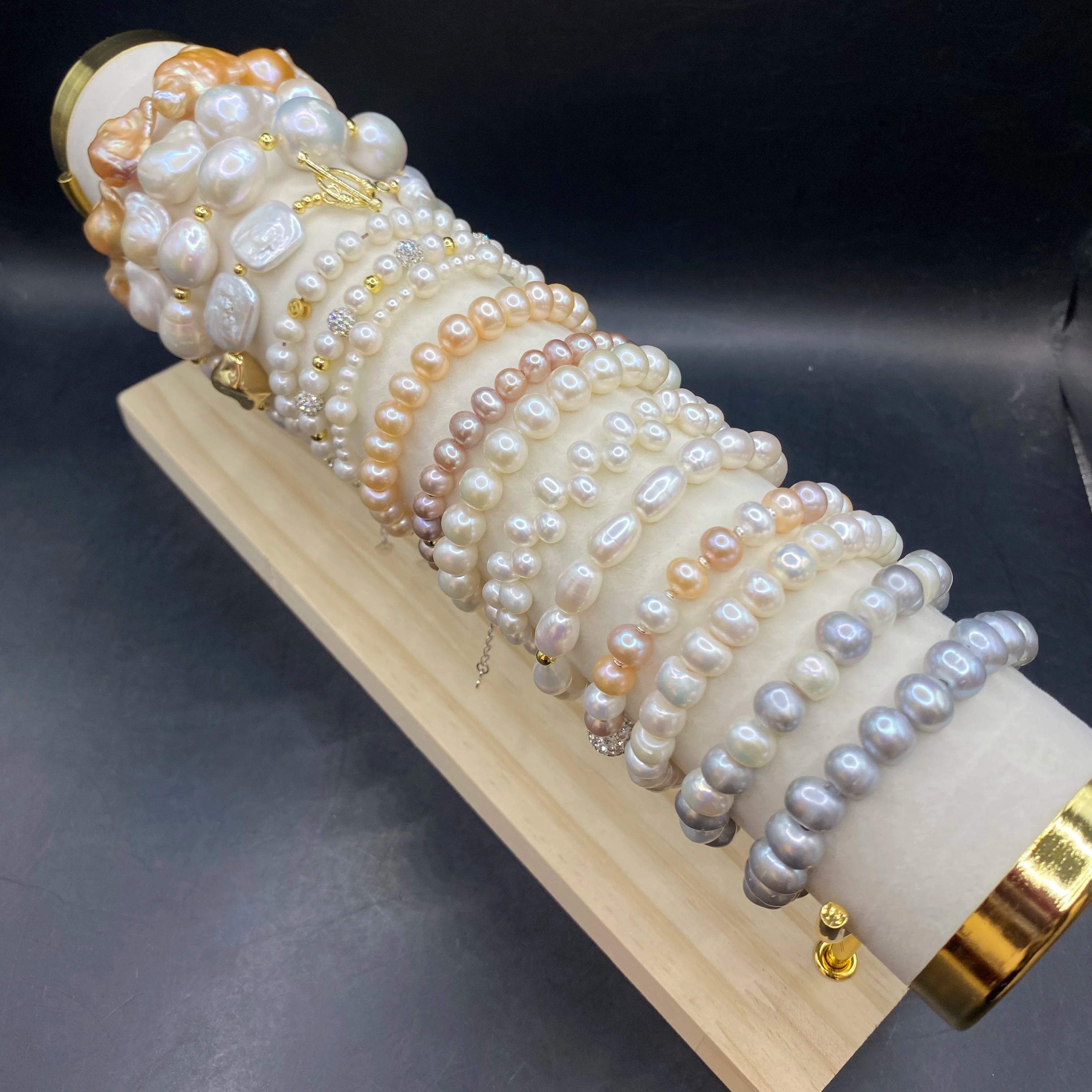 Hot Sale Natural 925 Silver Freshwater Baroque Pearl Bracelet White Color for Daily and Party Wear