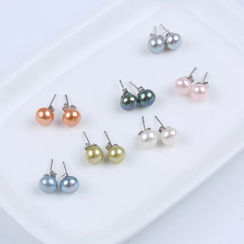Best-selling Zhuji Classic Button Shape Pearl Earrings for Women Third Party Certified Wedding & Party Occasions