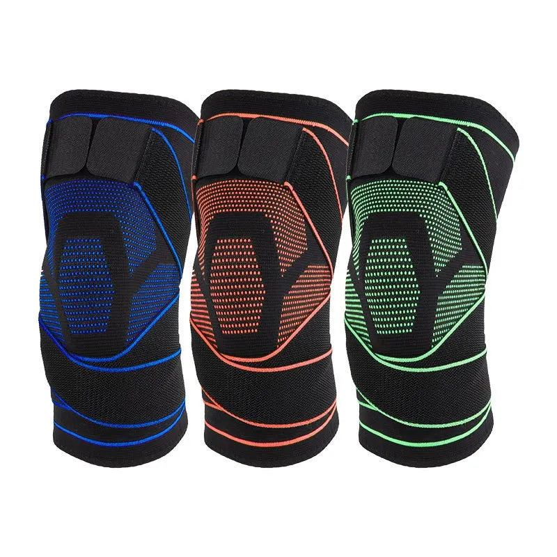Hx062 Ollas Elastic Nylon Sport Compression Knee Pad Sleeve Knee Brace for Basketball Volleyball