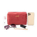 Soft Velvet Cosmetic Organizer Pouch EyeGlasses Keeper Pouch Flannel Square Stand up Makeup Cosmetic Bag Wash Pouch Toiletry Bag