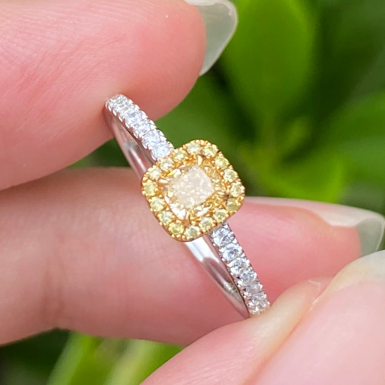 Graduation Jewelry  Real 18ct Gold Jewellery Genuine Yellow Diamond Gold Rings