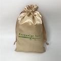Luxury Soft Satin Drawstring Cosmetic Bags for Hair Skin Care Products Packaging OEM Customized with Logo for Gifts