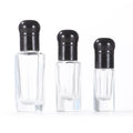 Luxury Empty Cylindrical Glass Roll Bottles Clear Color Pump Sprayer 3ml/6ml/12ml Capacity Essential Oil Screen Printing UV