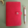 Multi-color 6-Ring Stainless Steel PU Leather Budget-Friendly Eco-Friendly Waterproof Portable A6 Binder for Travel Scrapbooking