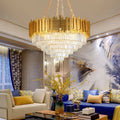 Luxury Residential Crystal Lamparas Chandeliers Modern Jhumar Lights Ceiling Led Crystal Dropping Lights and Lighting Home