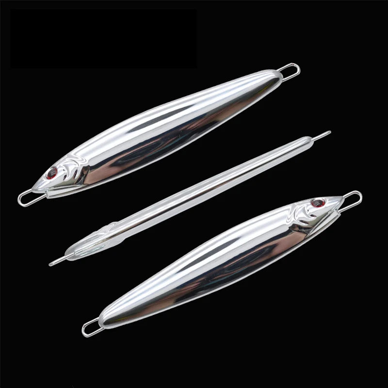Chrome Glow Fall Slow Pitch Jigging Blank Tungsten Jig Bass Mackerel Iron Jigging Lure Saltwater