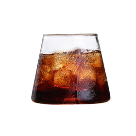 European Sale Mountain Shaped Reusable Cocktail Glasses with Custom logo Borosilicate Heat Resistant Glass Coffee Cup