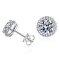 S925 Sterling Silver Premium Moissanite Stud Earrings