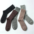 1 Pairs Angora Cashmere Thicken Wool Sock Mens Socks Comfortable Warm Pure Color Black