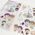 Self Adhesive Waterproof Paper Labels Printing Custom Kiss Cut Pvc Sticker Glitter Sticker Sheet