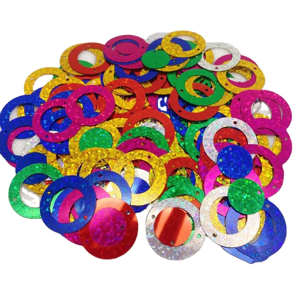 25mm Diy Party Accessories Spangle Glitter Sequin Confetti Paillette Round Costume Shoes Sewing Laser Beaded Pvc Mother Sequins