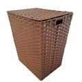 Wholesale Customized Laundry Hamper Removable Liner Clothes Handwoven Synthetic Rattan Laundry Basket