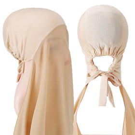 CCY 2023 New Modern Design Muslim Women Instant Chiffon Hijab With Under Inner Caps Headscarf Islamic Ladies Hijab Reday to Wear