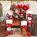 Large Christmas Cartoon Socks Santa Claus Snowman Gift Bags Christmas Socks Decorations for Home Christmas Gift Sock