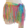 Wholesale Elegant Shiny Mesh 3 Lay Rhinestone Tassel Wrapped Waist Hip Scarf Chain for Women Belly Dance Performance