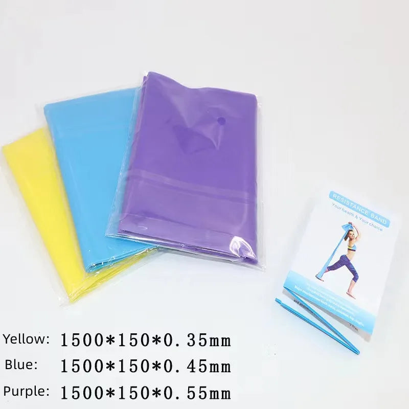 CW RSB004 Home Workout 1500mm 3 Levels Resistance Bands Set Elastic Exerciser Bands Strap 3pcs Kit