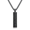 Custom Cool Fashion Stainless Steel Vintage Tube Shape Pendant square Stick Stainless Steel Pendant for Men Boyfriends