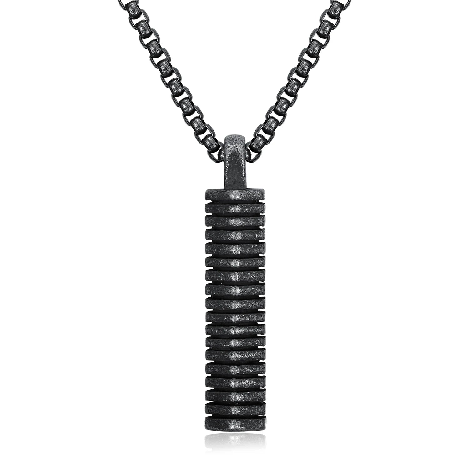 Custom Cool Fashion Stainless Steel Vintage Tube Shape Pendant square Stick Stainless Steel Pendant for Men Boyfriends