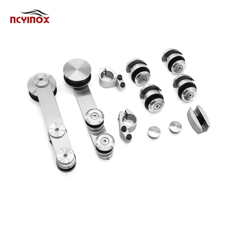 Hot Sale Stainless Steel Zinc Shower Sliding Door System for Glass Door