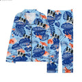 Custom Print Personalized Ice Silk Pajamas for Women Lounge Sleepwear Suits Autumn Home Night Clothes for Adults