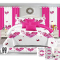 High Quality pink Comforter Set Polyester Pillowcases Printed Bedspread Set Supplier