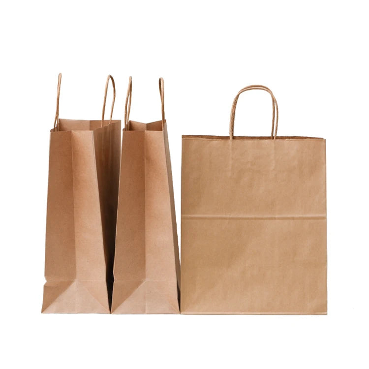 Ready to Ship Wholesale  Expandable Cheap 120gsm Kraft Paper Bags Heavy Duty Clothing Packaging  Paper Mailing Bags
