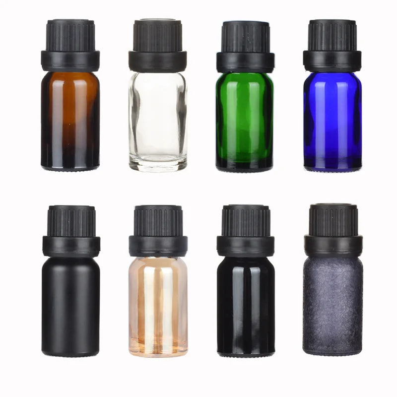 Classics 10ml Empty Glass Bottles with Screw Cap Seal for Skin Care Serum Essential Oils Essence Liquids