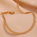 Dreamshow Fashion Jewelry Gold Plated NK Chain Bracelet 316l Stainless Steel Jewelry PVD Gold Plated Bracelet