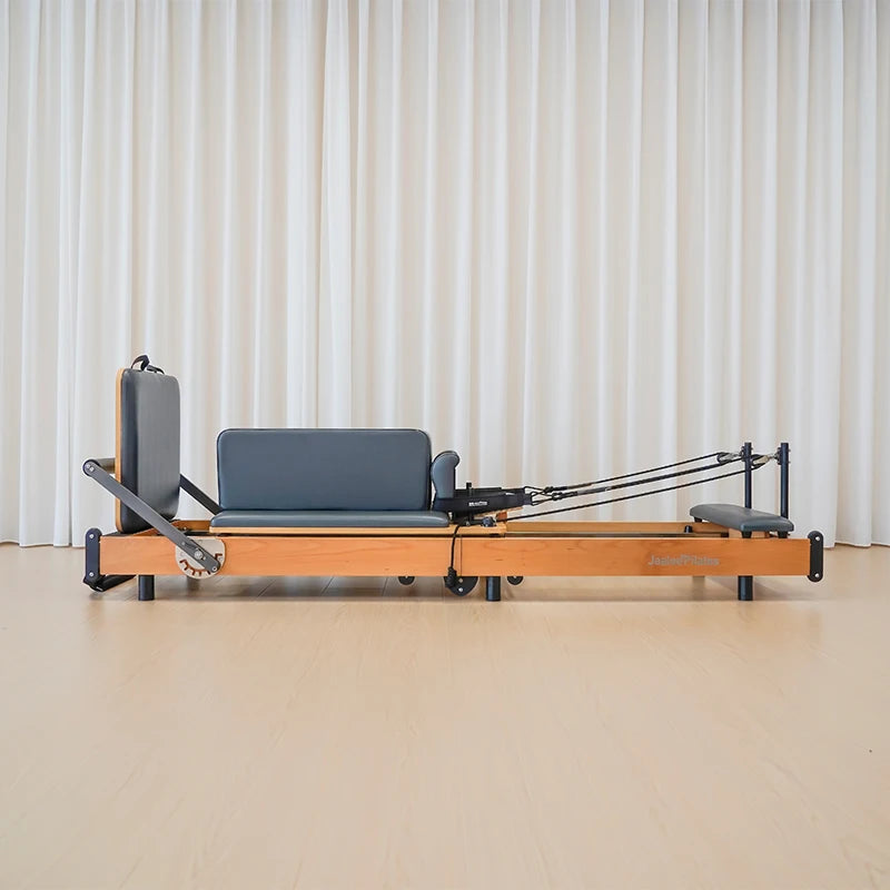 Durable Eco-Friendly Multifunction Foldable Pilates Reformer Maple Wood Machine for Studio Use