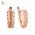 FJ Fallon Fashion Jewelry Waves & Tail of 9 Clip-On Earrings Plated in Rose Gold Brass Based