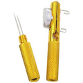Aluminum Alloy Metal Manual Fishing Hook Tier Double-Headed Needle Gold Fishing Line Fishhook Tie Device Fishing Accessories