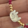 White Mother of Pearl Elephant Charm for Bracelet Making